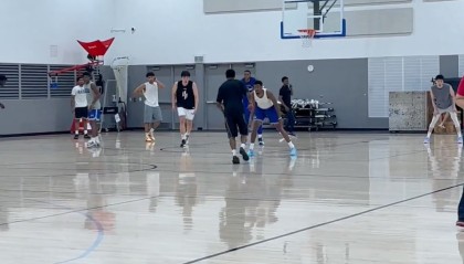 开云-76人助教在洛杉矶组织了训练赛，杨瀚森和郭昊文参与其中